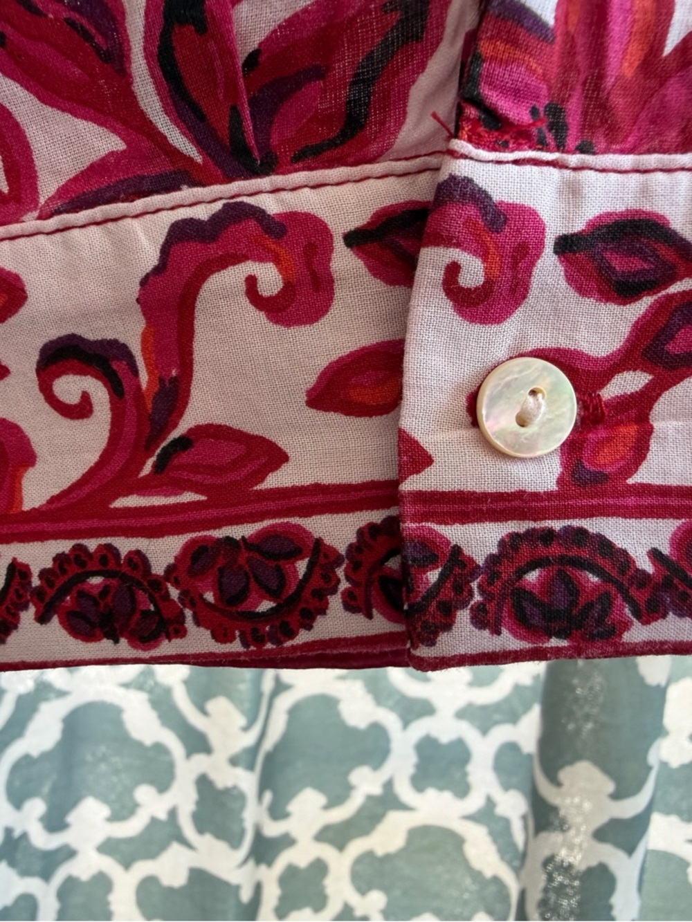 NEW LILLY PULITZER Pink, White and Red Floral Embroidered Button Down Top NWT 🌷 - Picture 4 of 7